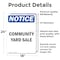 Signmission Community Yard Sale, 18 in W x Rectangle, Vinyl Decal OS-2PACK-NS-D-1824-V-10736 - alternate 5